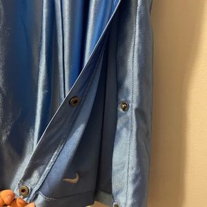 Blue silky Nike track pants